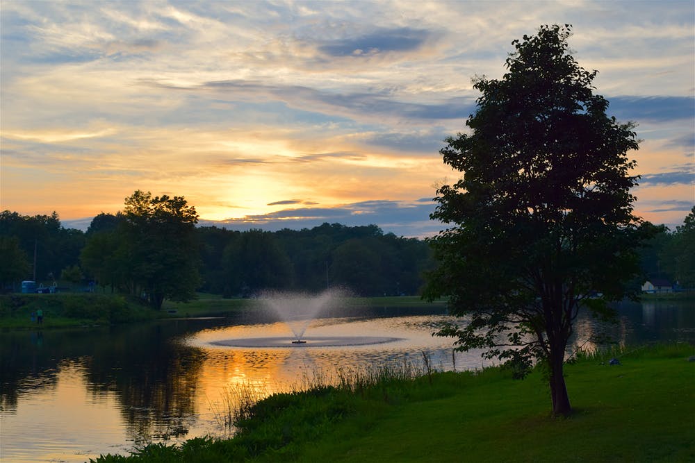 sunset evening water fountain spokeasy River So Low blog posr Wonderful Change blog