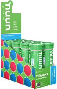 nuun vitamins blueberry pomegranate electrolyte tablet drink