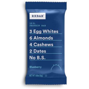 RXBar blueberry protein ride food