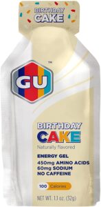 Gu-Gel birthday cake energy gel ride