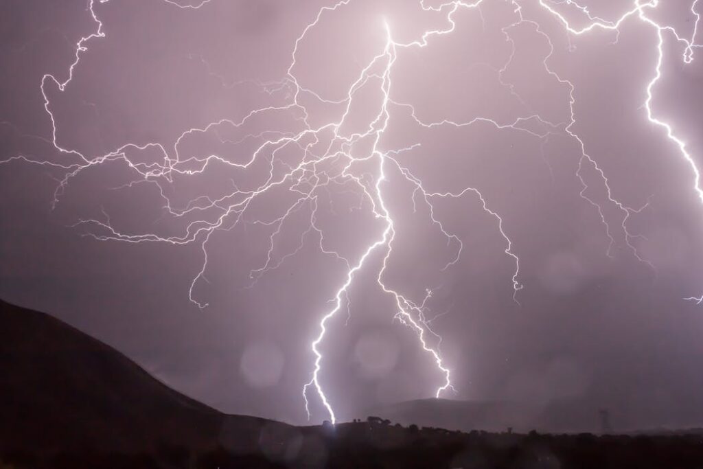 forecast lightning T-storm rain ride