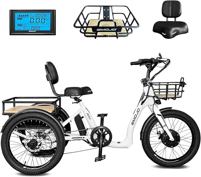 EMOJO Bull E-Trike spokeasy amazon shop store SpokEasy Store page Biciycles page Adult Tricycles page Electric Bikes/Cargo Bikes page Adaptive Bikes page