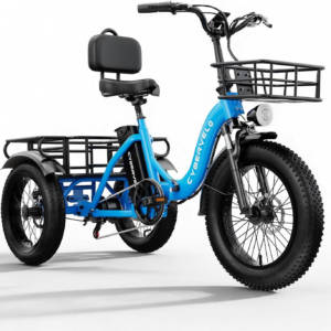 cybervelo Electric Adult Tricycle spokeasy amazon shop store Bicycles page Adult Tricycles page Adult Trikes page E-bikes page electric bikes page Electrolyte Season blog