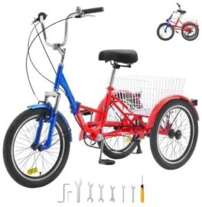 Happybuy 7-Speed Folding Adult Trike spokeasy amazon shop store Bicycles page Adult Tricycles page
