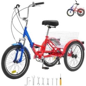 Happybuy 7-Speed Folding Adult Trike spokeasy amazon shop store Bicycles page Adult Tricycles page