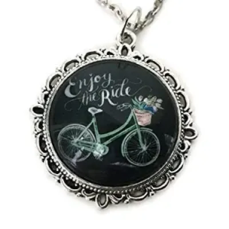 enjoy the ride necklace spokeasy amazon etcetera store shop bedeck thyself page accessories thwarted plans spokeasy blog post Wet Hare blog Can't Beat the Wind blog RAGBRAI 2025 Write-Up page